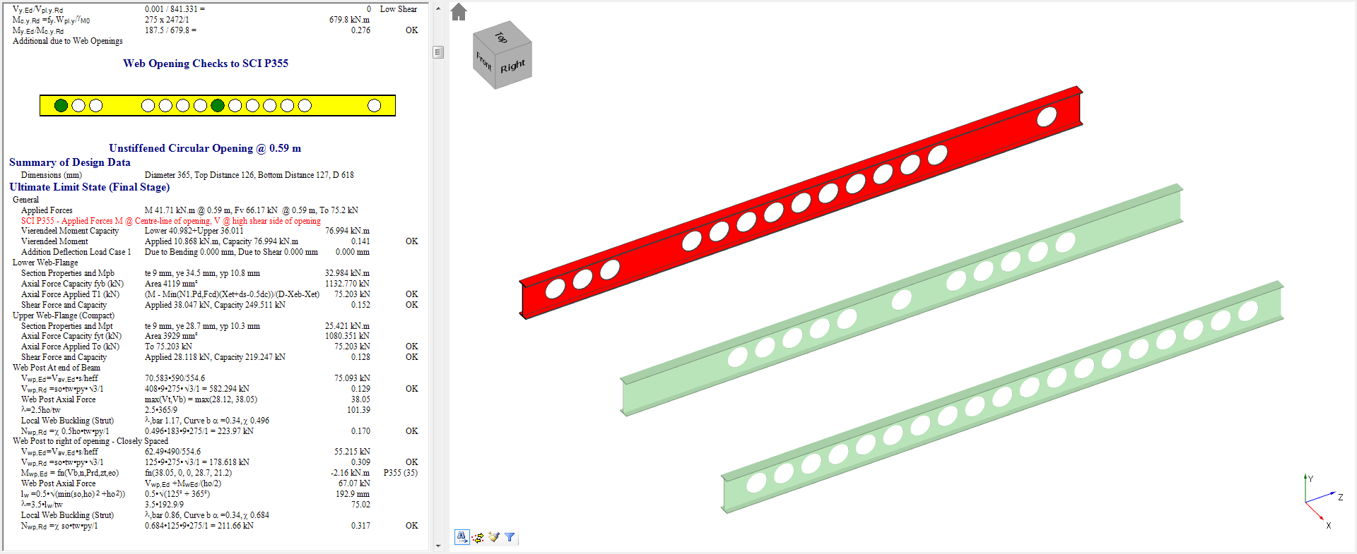 Integrated cellular beam design