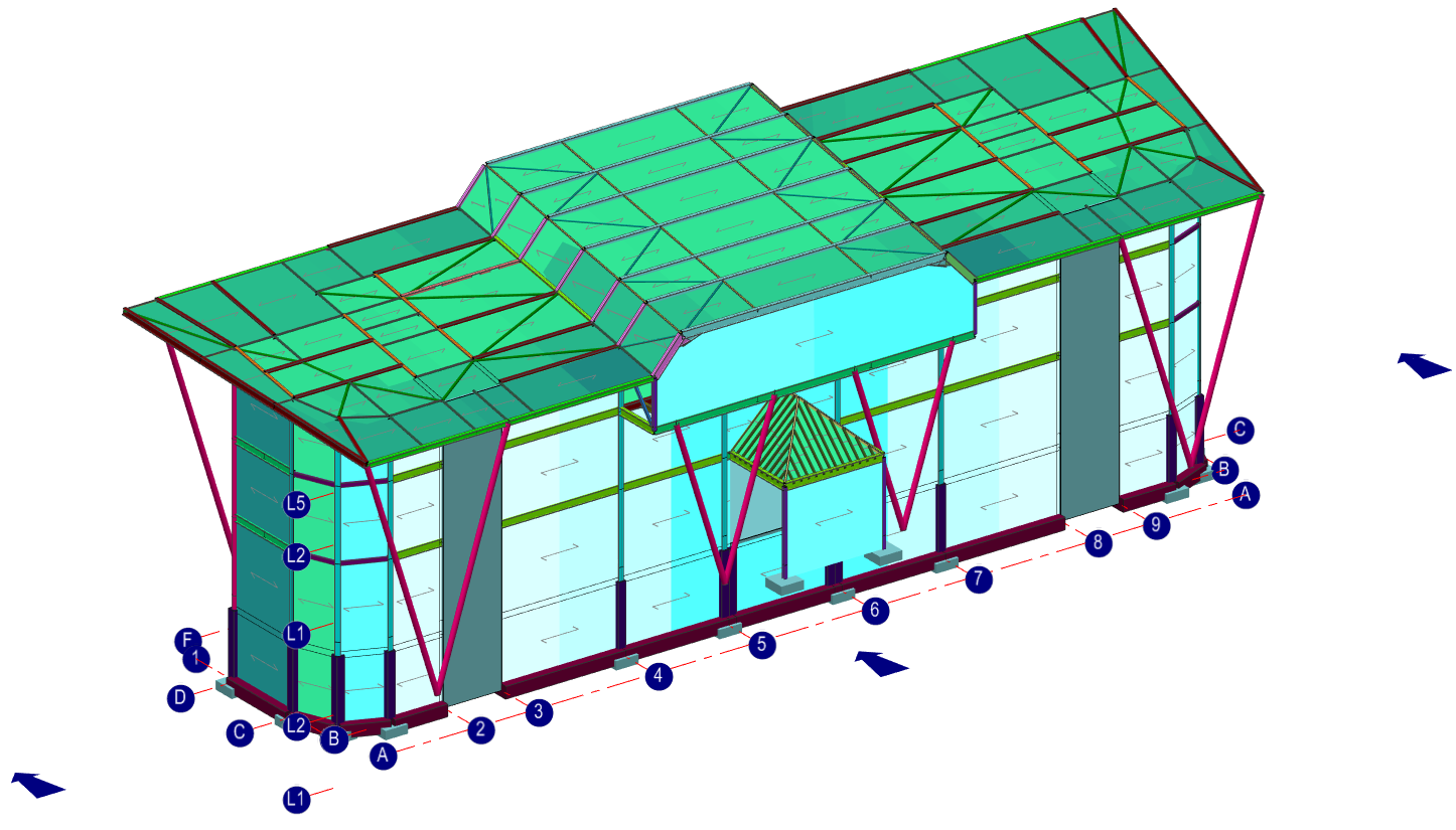 MasterFrame: wind zones on complex structure