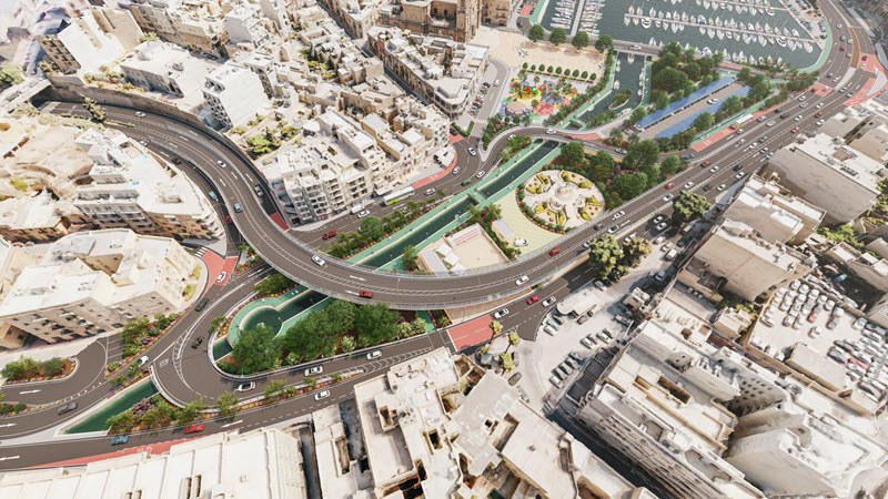 Msida Creek Flyover - Steel–Concrete Composite Bridge Design