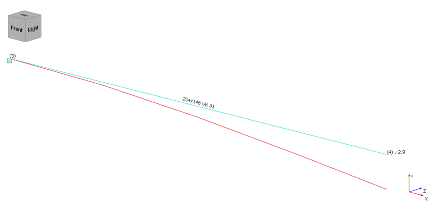 Case 1: Deflected shape + geometry result in the MasterFrame