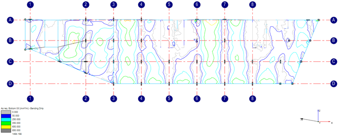 Required slab reinforcement acc. to the Eurocode 2