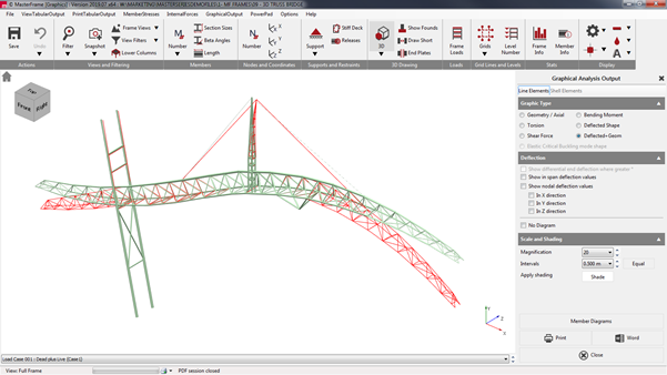 Deflection result in MasterFrame