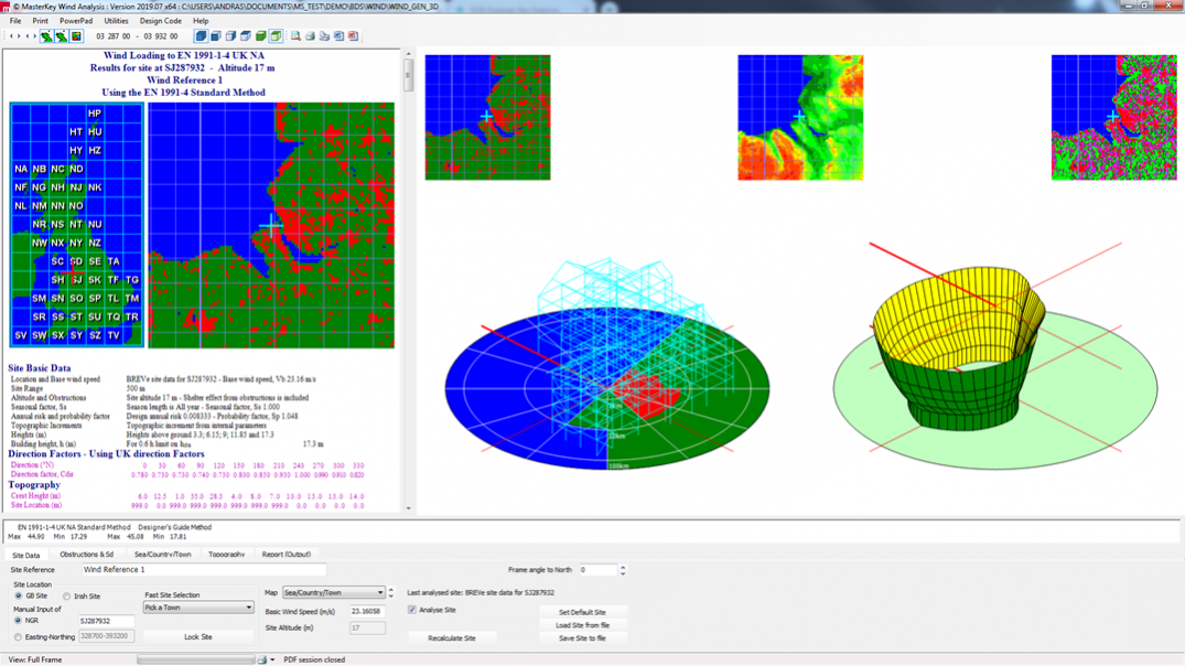 Wind site data analysis using Eurocode 1 standard method