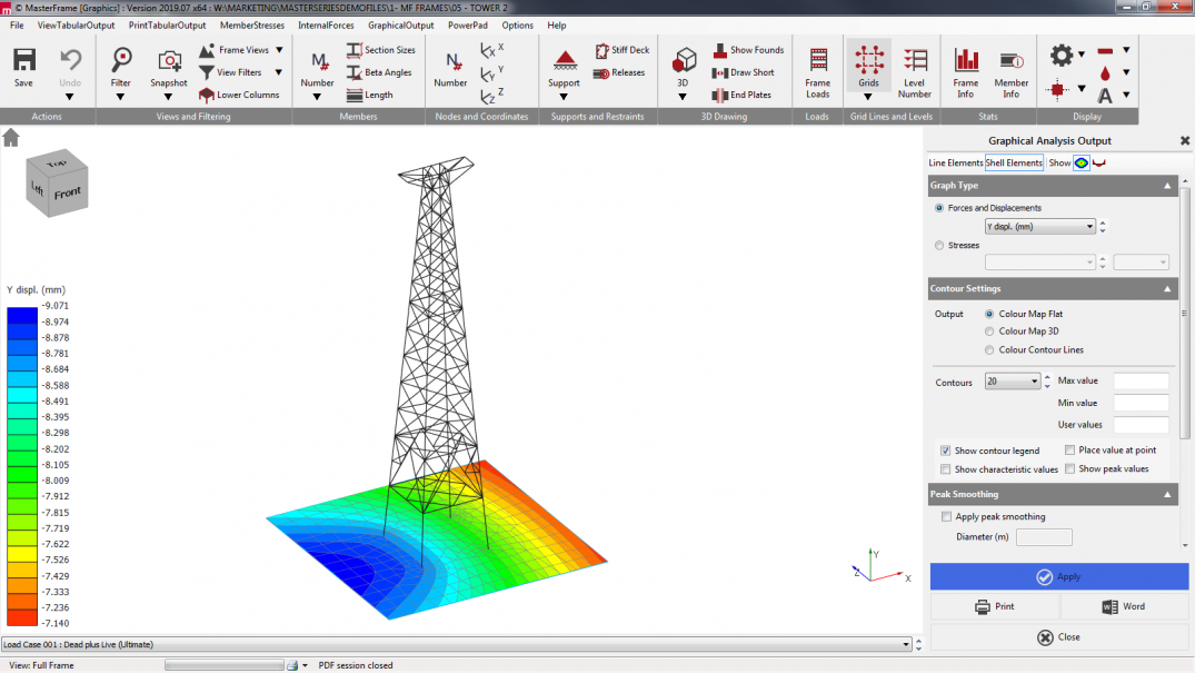 Raft foundation modelling with FE surface