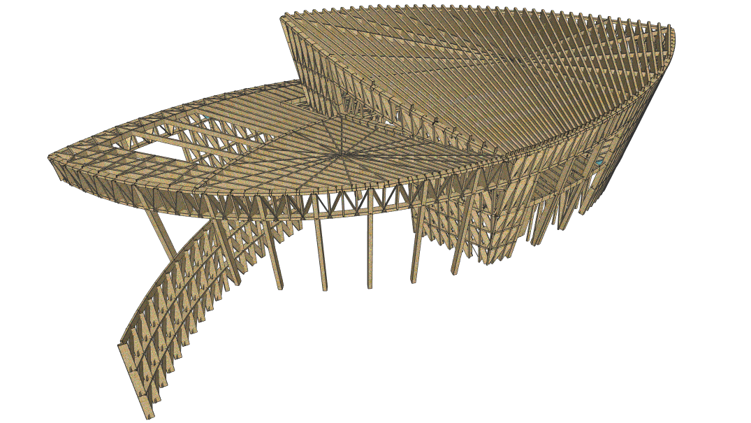 MasterFrame 3D free-from timber structure