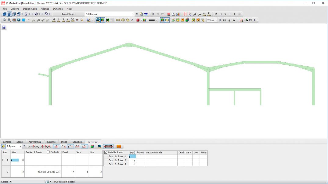 Mplite02 2 Bay Portal With Mansard Roof And Mezzanine Floor