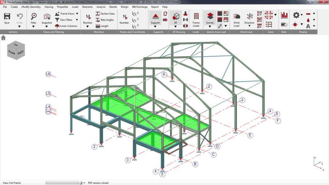 Multi-material frame analysis and design