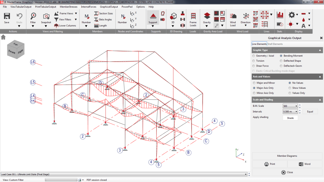 Frame analysis result