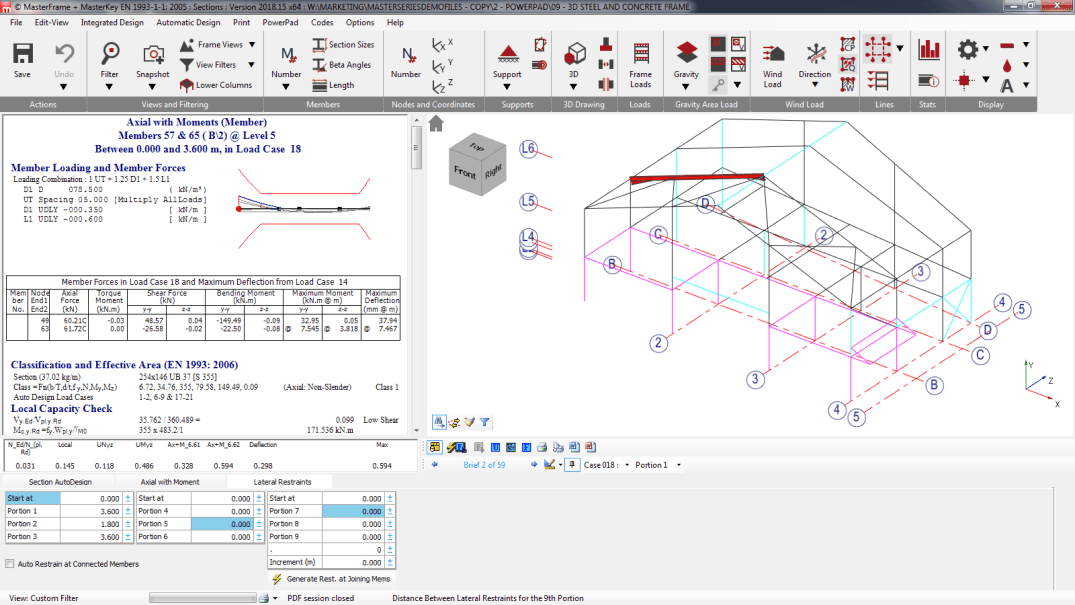 Integrated Steel Design according to the Eurocode or British Standard