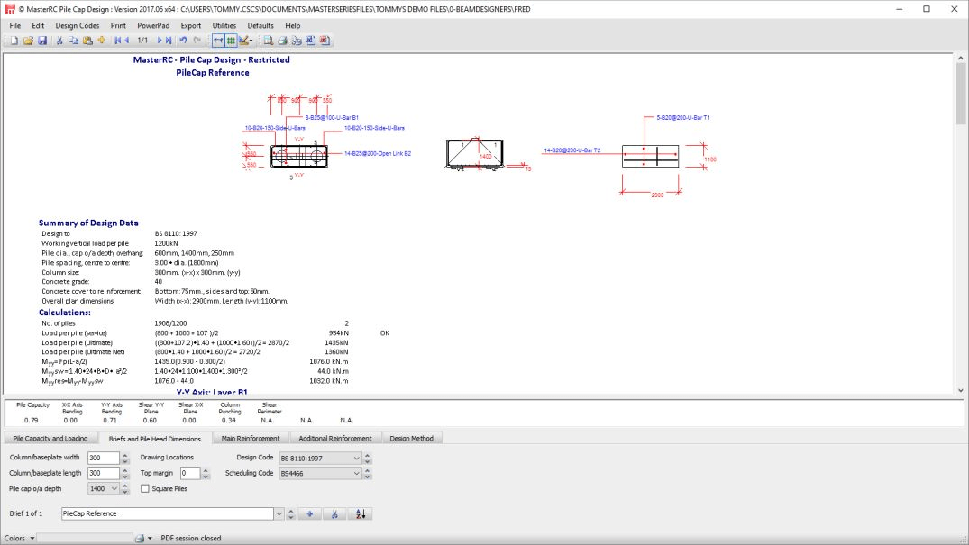 Pile Cap calculation and design