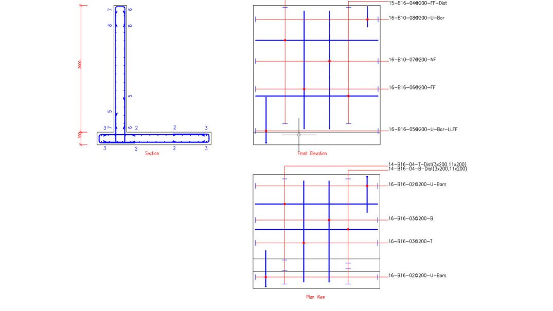 DXF Export of Reinforcement Detailing