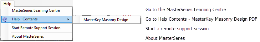 Top Menus | MasterSeries Help