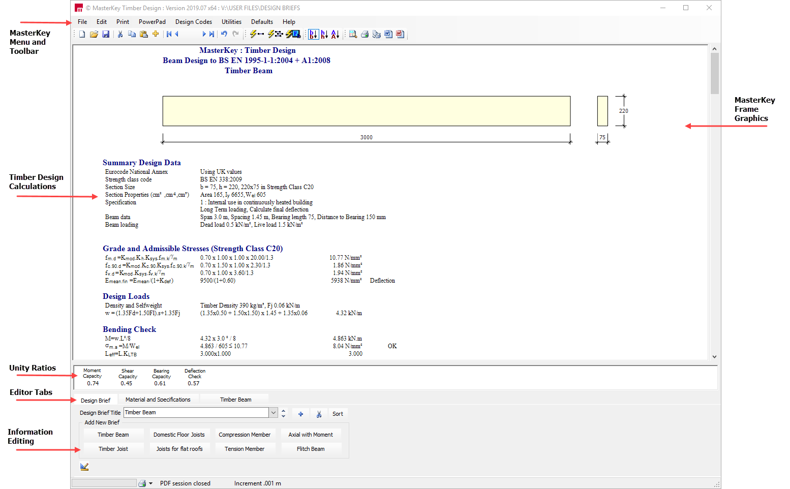 MasterKey Timber Design Program Interface | MasterSeries Help
